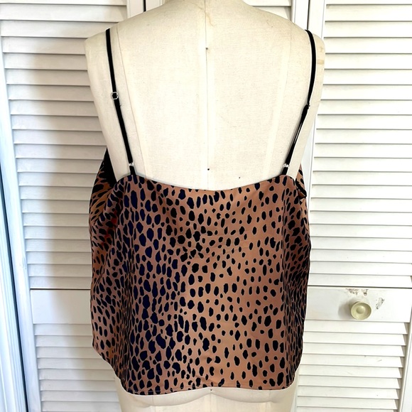 Good American Leopard Blouse thin adjustable strap v-cut - Picture 3 of 3